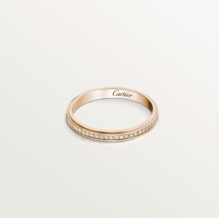 cartier damour ehering 23 mm breit mit pavé-fassung