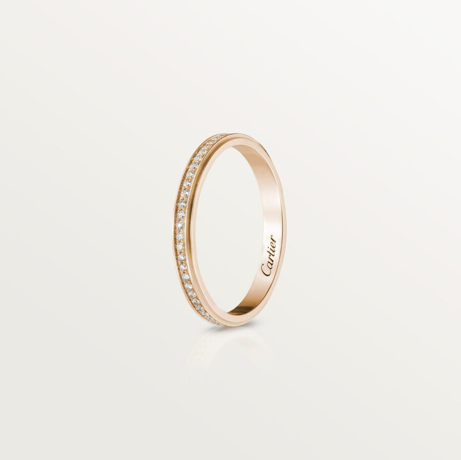 cartier damour ehering 23 mm breit mit pavé-fassung
