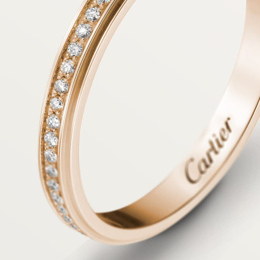 cartier damour ehering 23 mm breit mit pavé-fassung