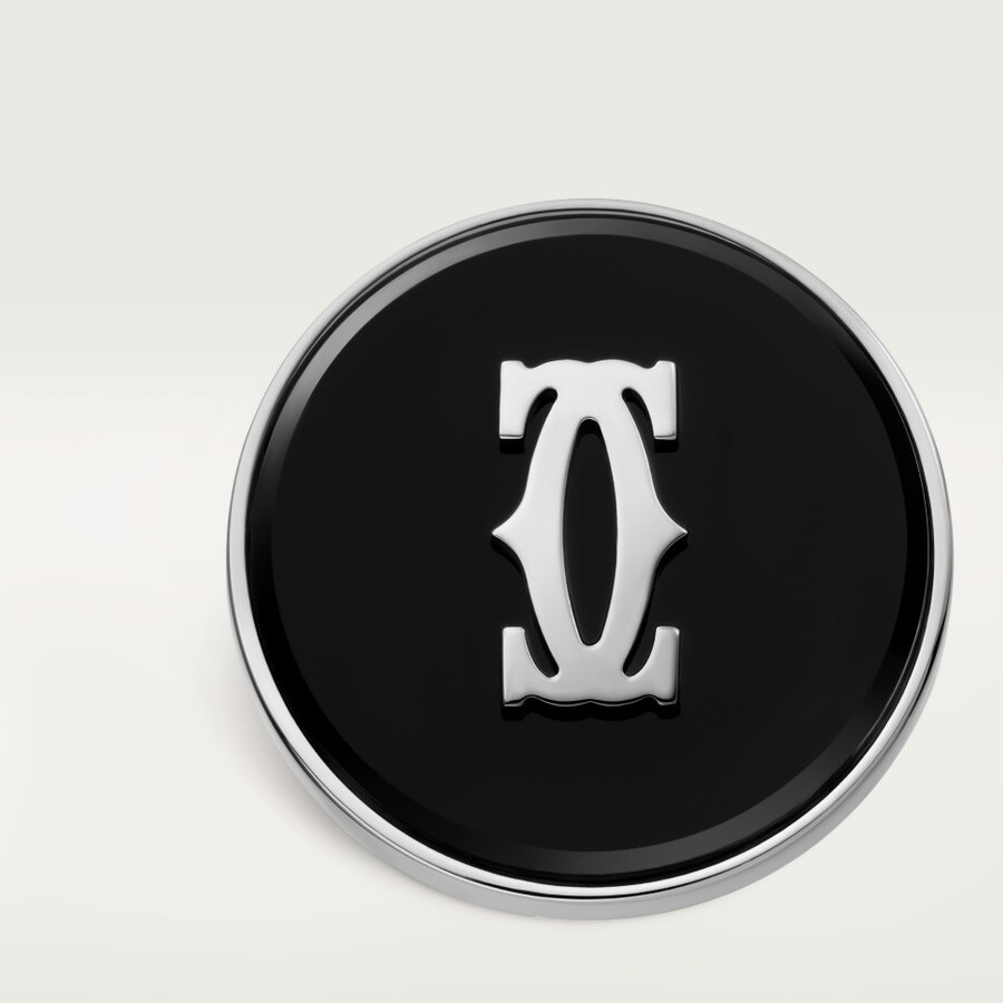 doppel-c-de-cartier-manschettenknöpfe aus onyx