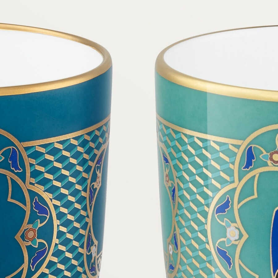 set aus drei panthère de cartier tassen