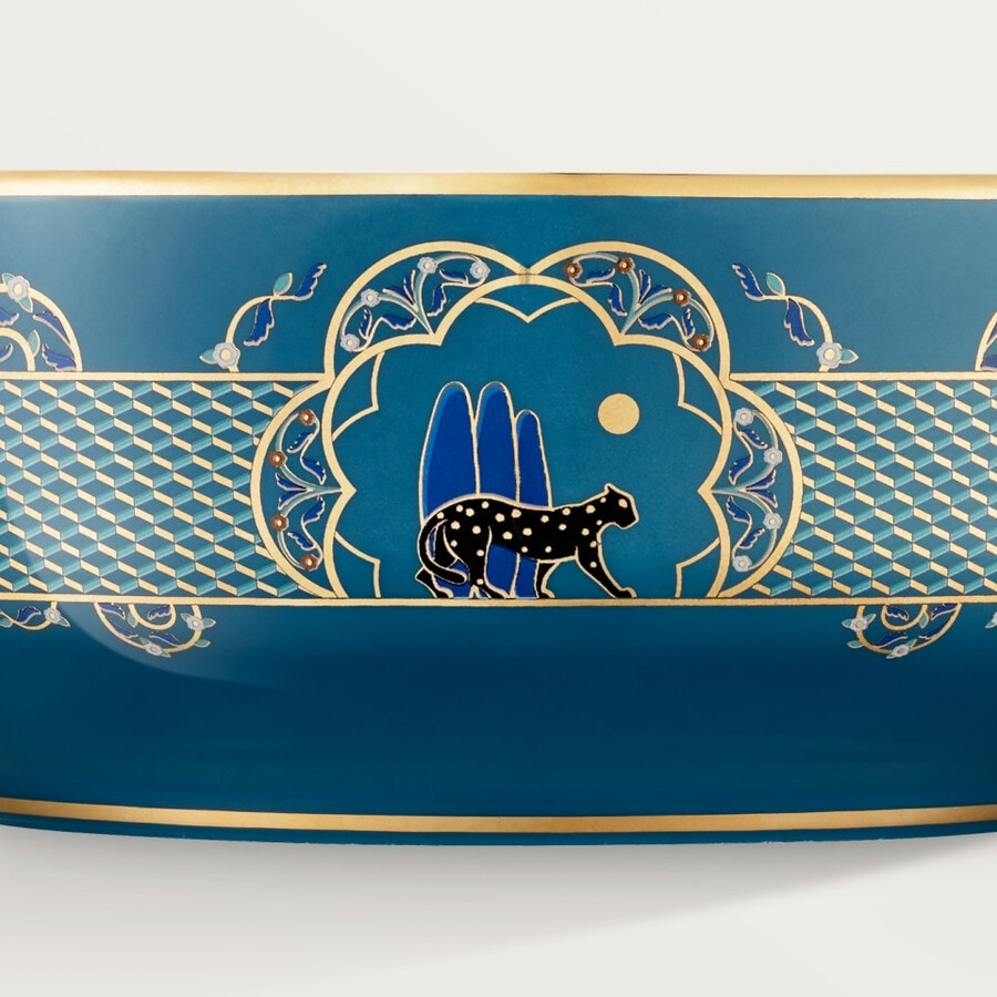 set aus zwei panthère de cartier-schalen