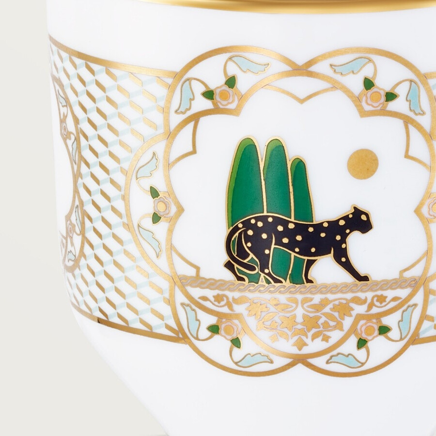 set aus drei panthère de cartier tassen