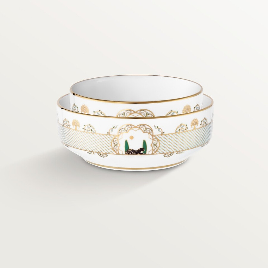 set aus zwei panthère de cartier-schalen
