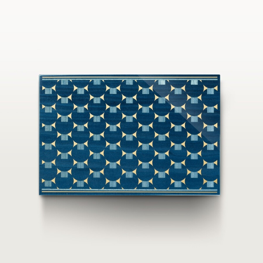 cartier schmuckkästchen mit geometrischem muster