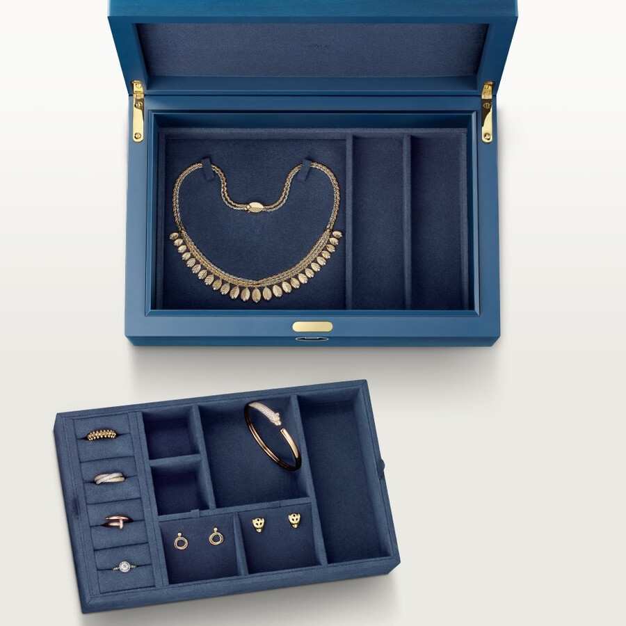 cartier schmuckkästchen mit geometrischem muster