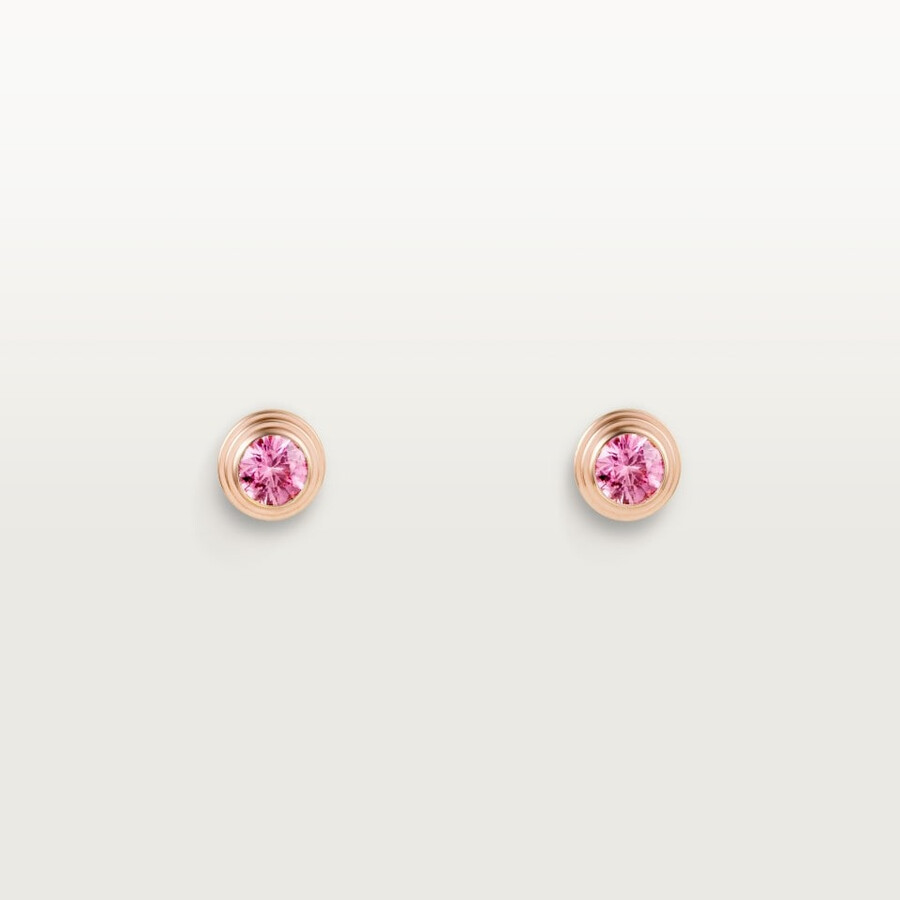 cartier damour ohrstecker 2 rosa saphire
