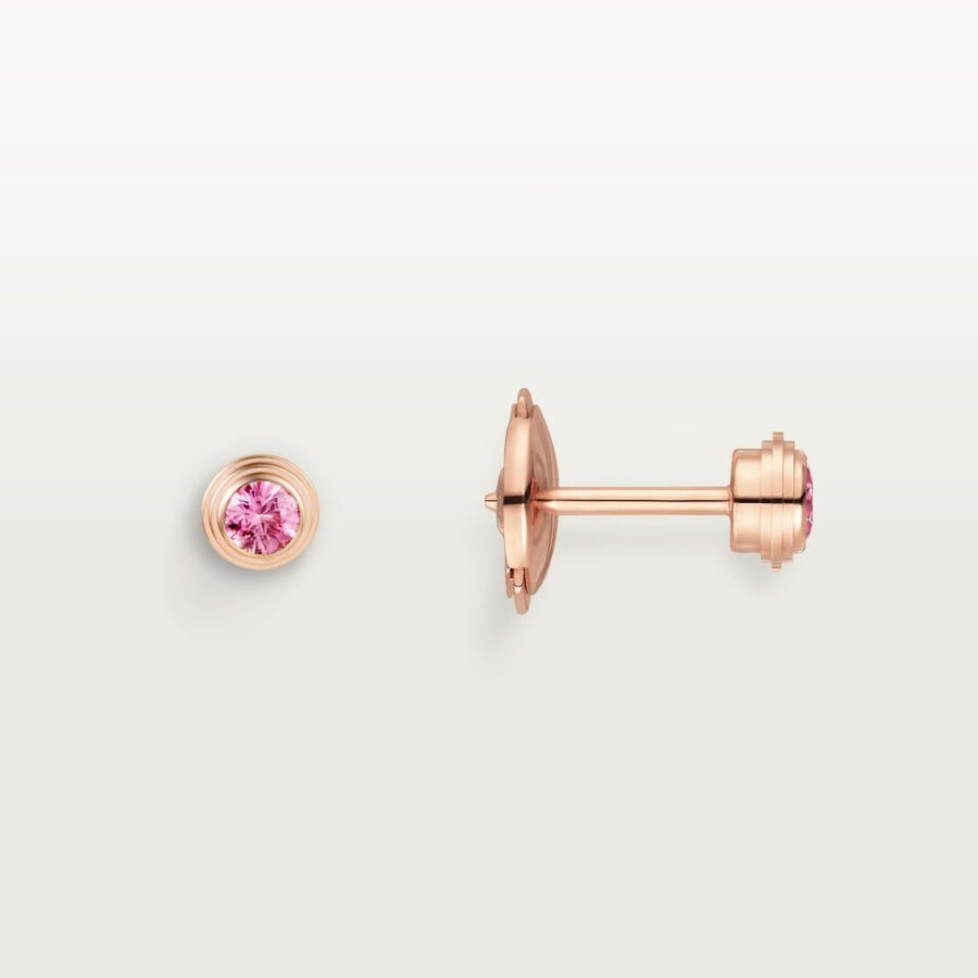 cartier damour ohrstecker 2 rosa saphire