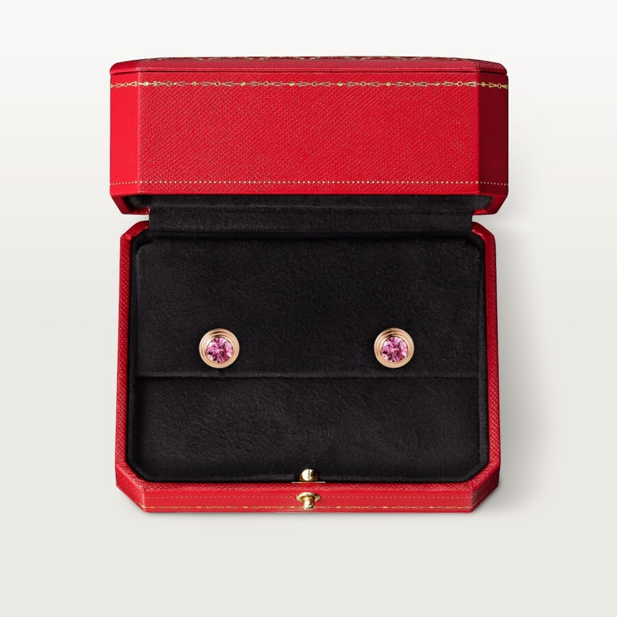 cartier damour ohrstecker 2 rosa saphire