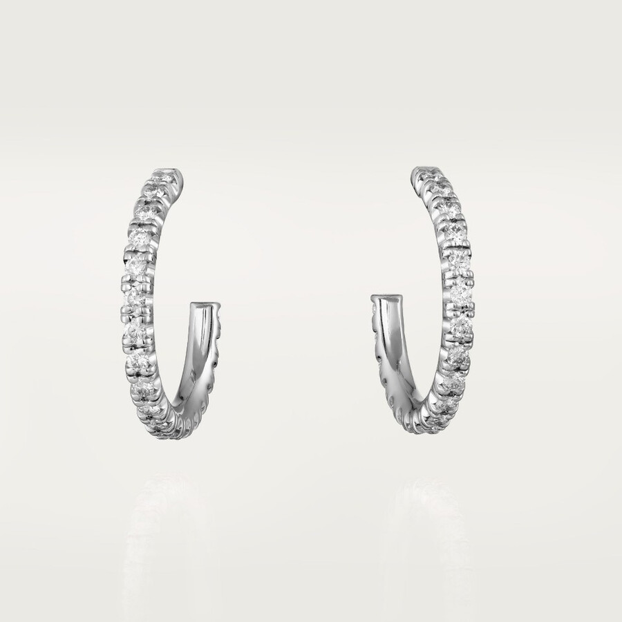 etincelle de cartier creolen kleines modell mit pavé-fassung