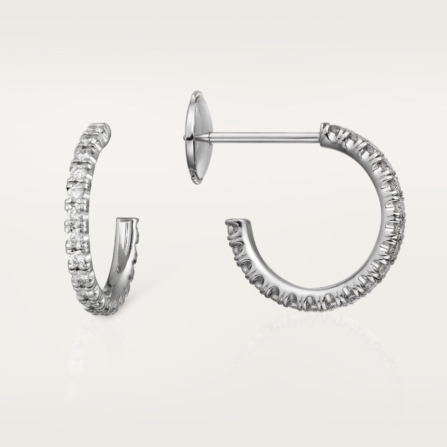 etincelle de cartier creolen kleines modell mit pavé-fassung