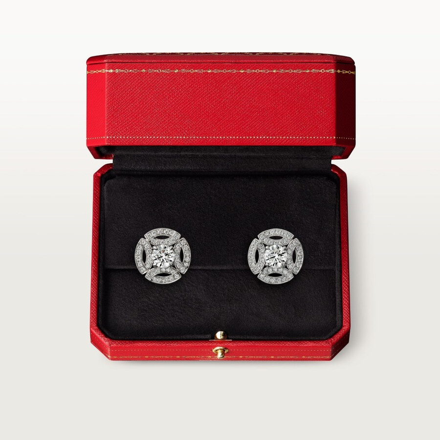galanterie de cartier ohrstecker 2 brillanten pavé-fassung