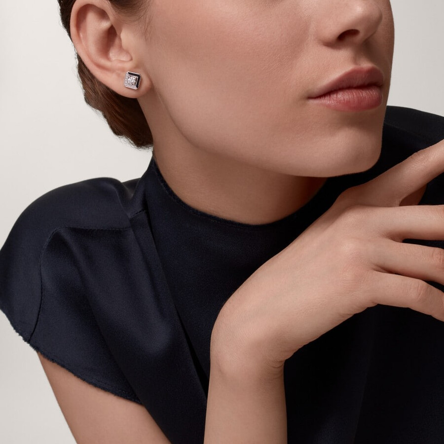 galanterie de cartier ohrstecker 2 brillanten halbpavé
