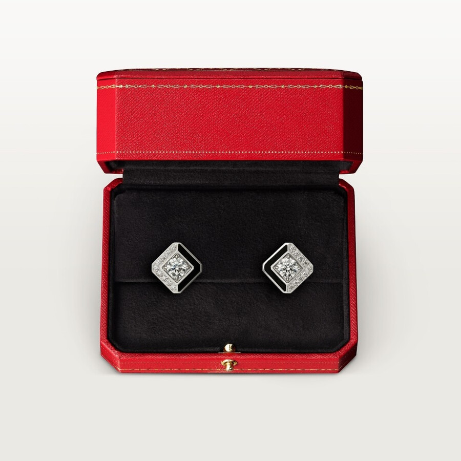 galanterie de cartier ohrstecker 2 brillanten halbpavé