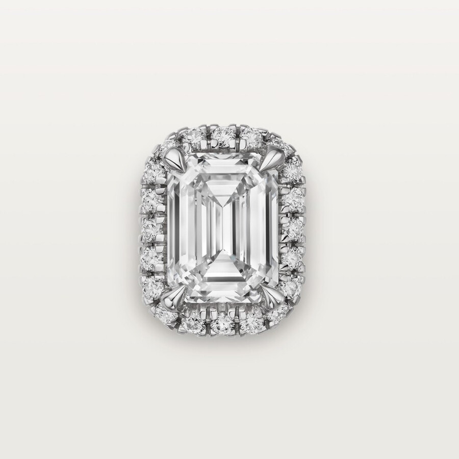 cartier destinée ohrstecker 2 smaragdschliff-diamanten pavé-fassung