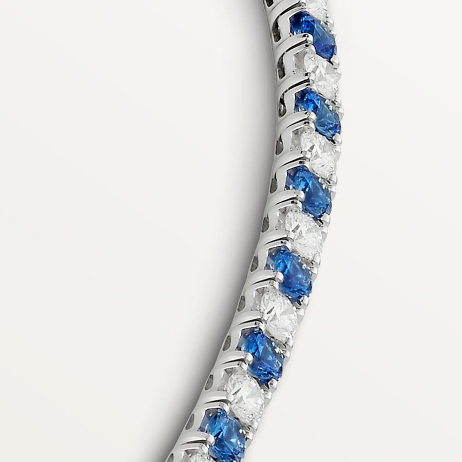 halskette „essential lines saphire und diamanten im brillantschliff