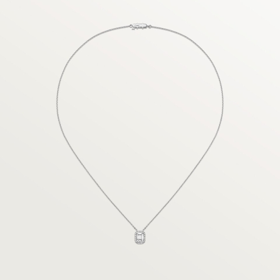 cartier destinée-anhänger diamant im smaragdschliff pavé