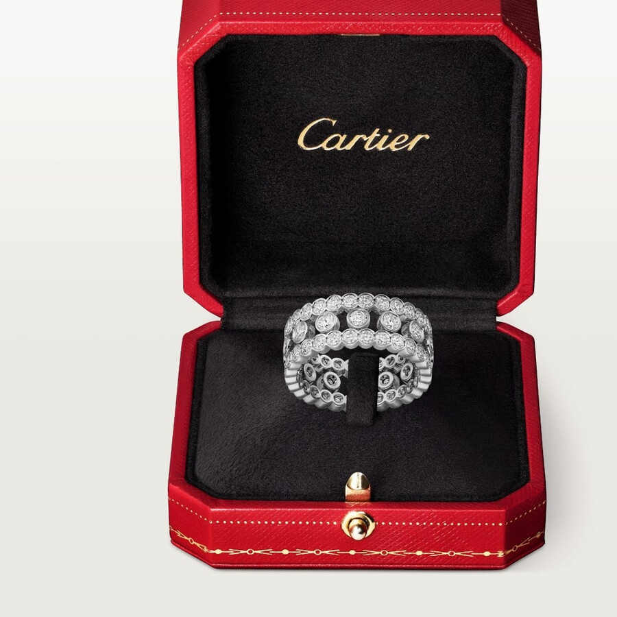 broderie de cartier ring dreireihig diamanten