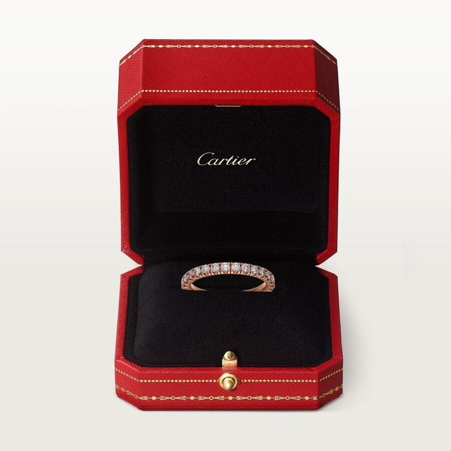 etincelle de cartier ehering 26 mm breit halbpavé