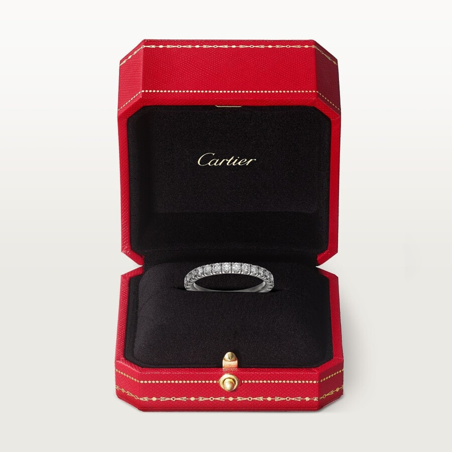 etincelle de cartier ehering 35 mm breit halbpavé