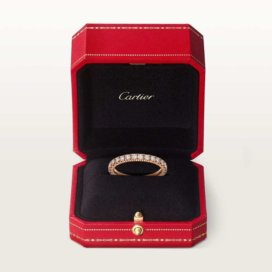 etincelle de cartier ehering 2 mm breit halbpavé