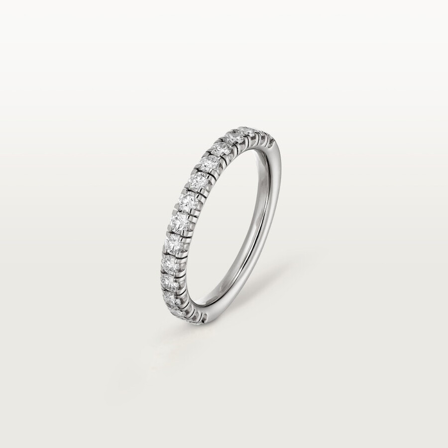 etincelle de cartier ehering 2 mm breit halbpavé