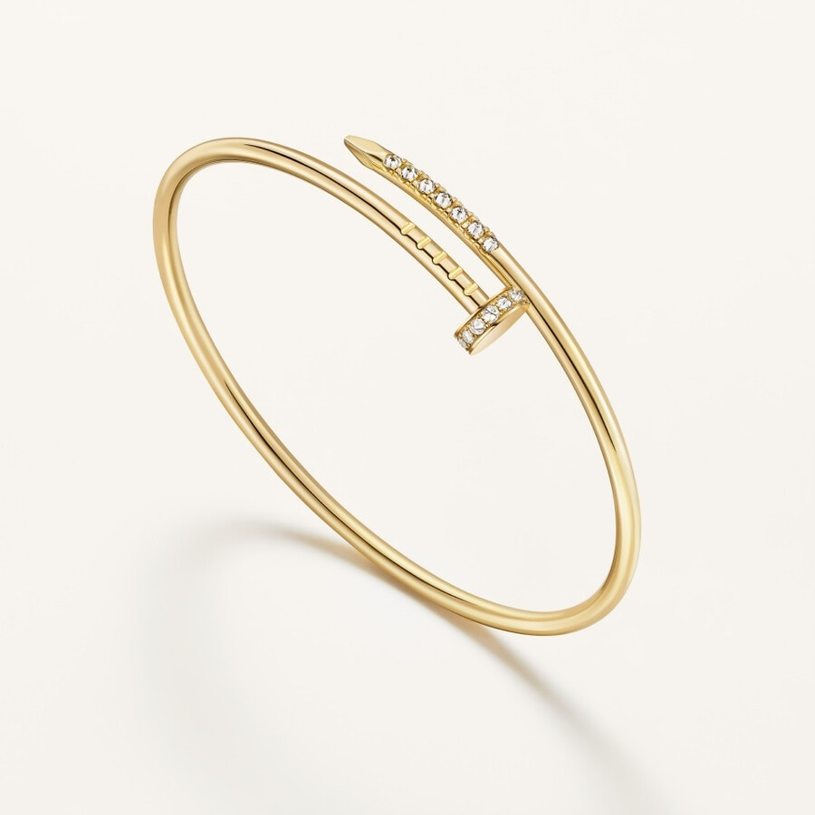 juste un clou-armband kleines modell umgekehrt gefasste diamanten