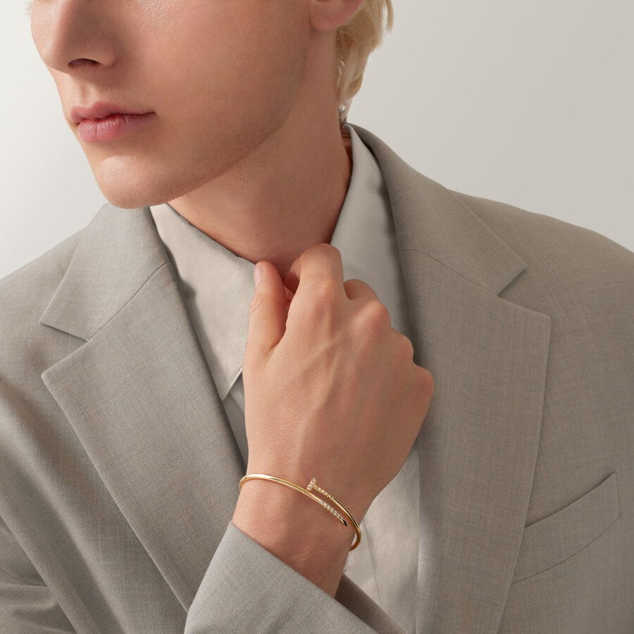juste un clou-armband kleines modell umgekehrt gefasste diamanten