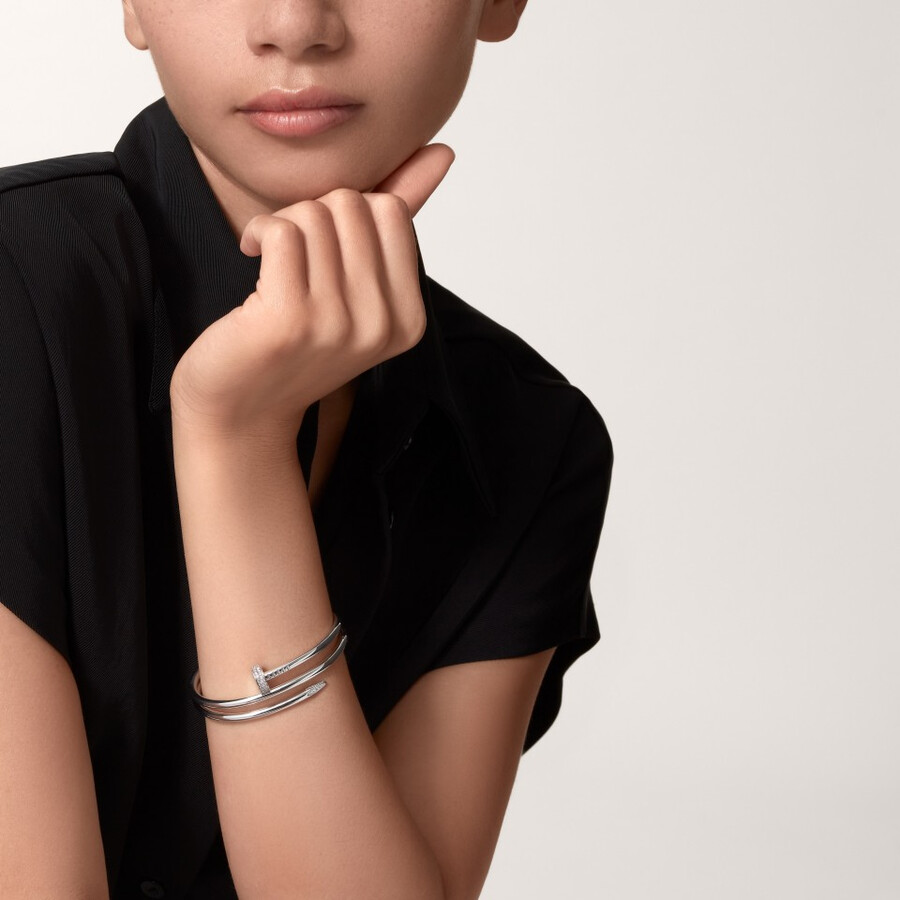 juste un clou-armband doppelt diamanten