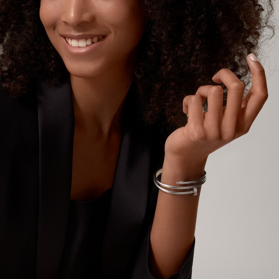 juste un clou-armband doppelt diamanten