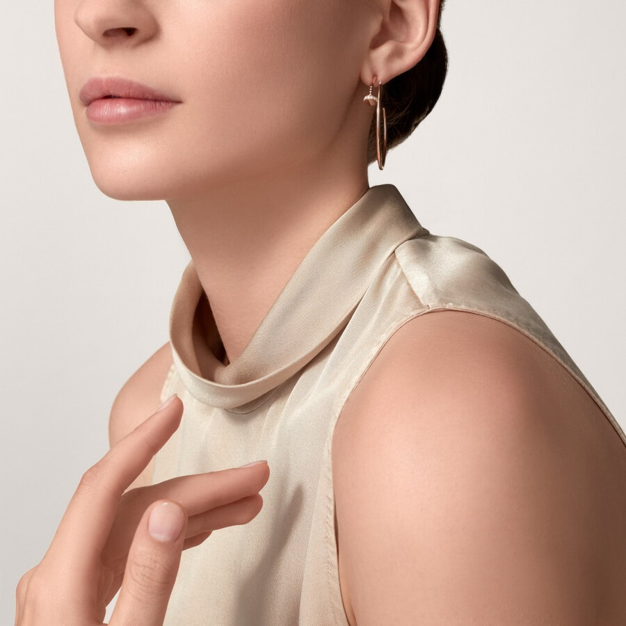 juste un clou creolen großes modell diamanten