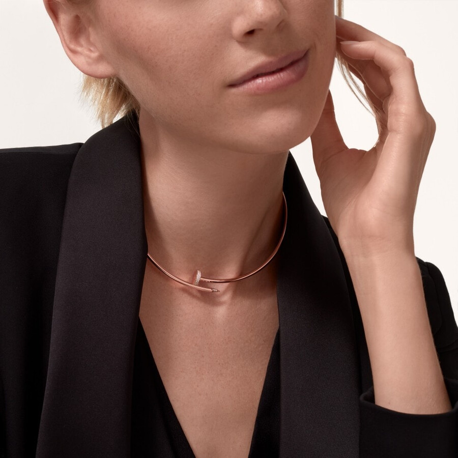 juste un clou drehmomenthalskette kleines modell diamanten