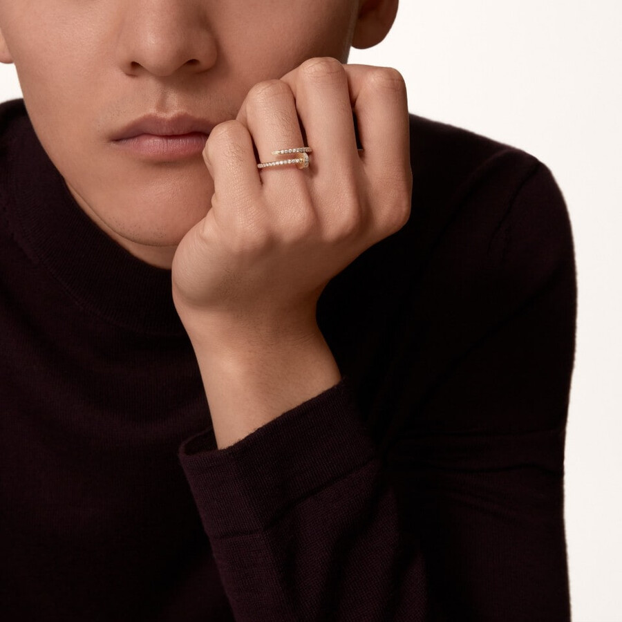 juste un clou ring kleines modell halb mit pavé-fassung