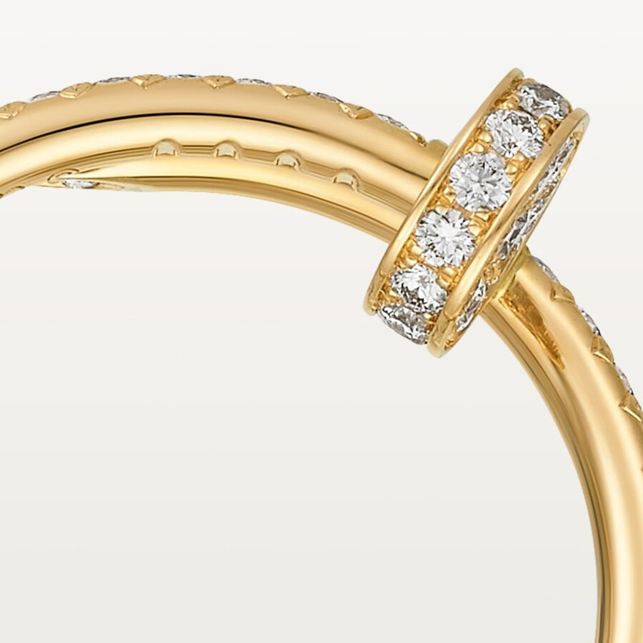 juste un clou ring kleines modell halb mit pavé-fassung