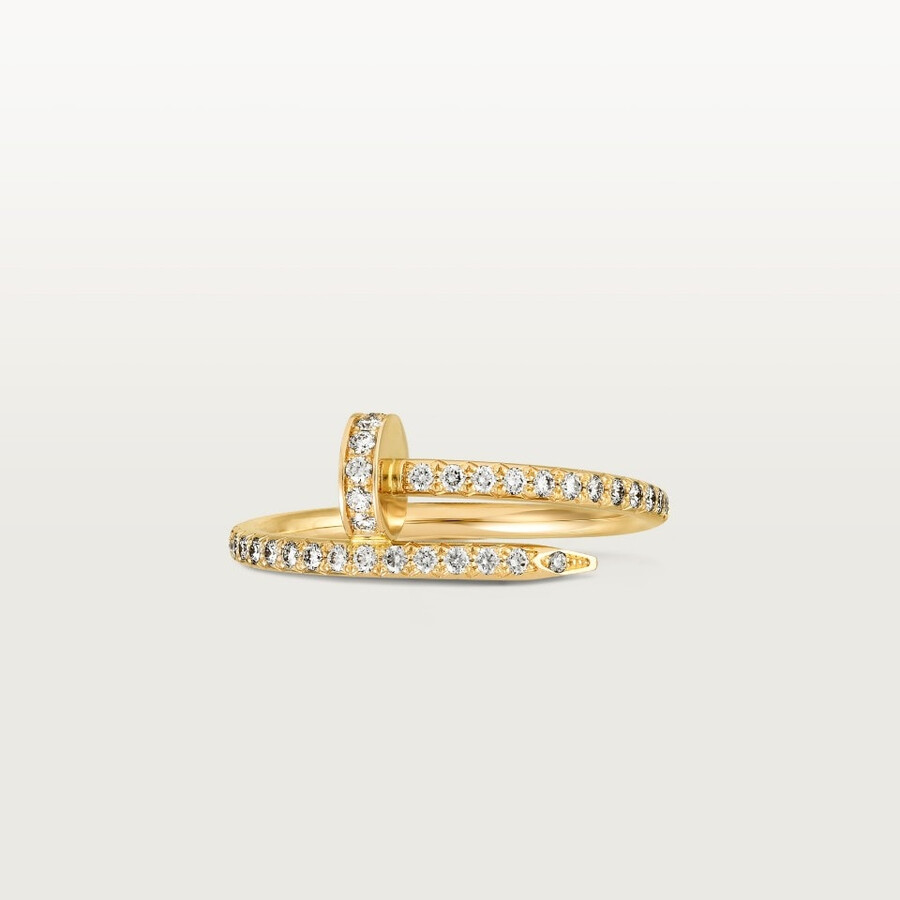 juste un clou ring kleines modell halb mit pavé-fassung