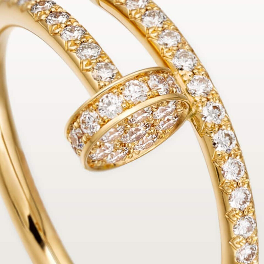 juste un clou ring kleines modell halb mit pavé-fassung