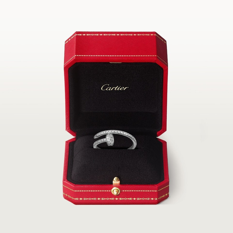 juste un clou ring kleines modell halb mit pavé-fassung