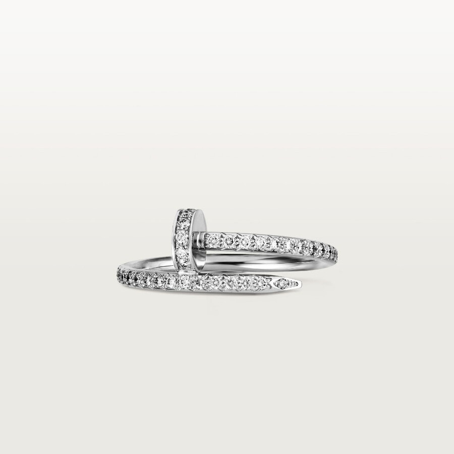 juste un clou ring kleines modell halb mit pavé-fassung