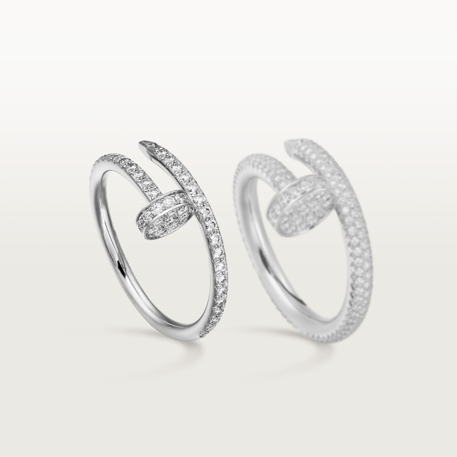 juste un clou ring kleines modell halb mit pavé-fassung