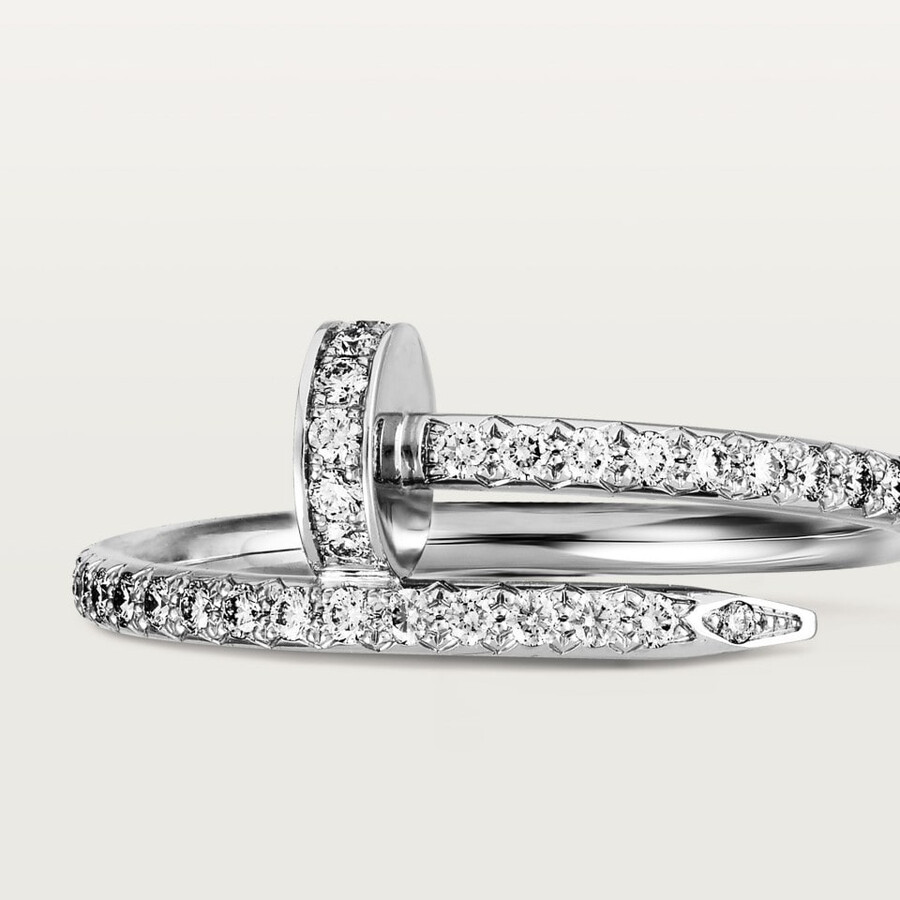 juste un clou ring kleines modell halb mit pavé-fassung