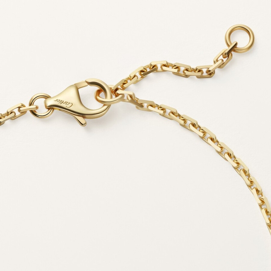 love-armband an einer kette halb mit strasssteinen besetzt