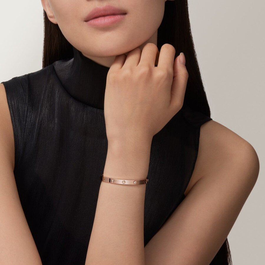 love-armband mittleres modell 4 diamanten