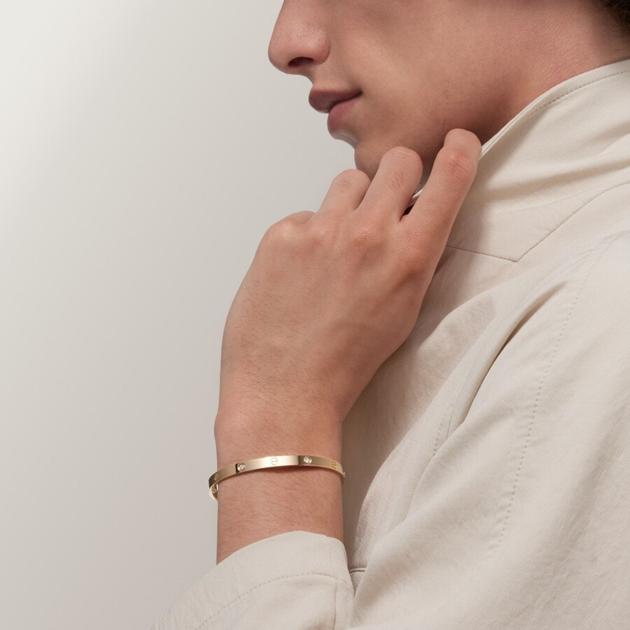 love-armband mittleres modell 4 diamanten