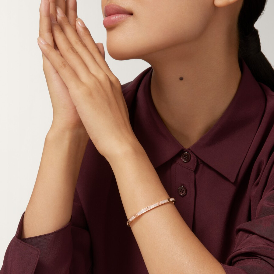 love-armband kleines modell mit strasssteinen besetzt