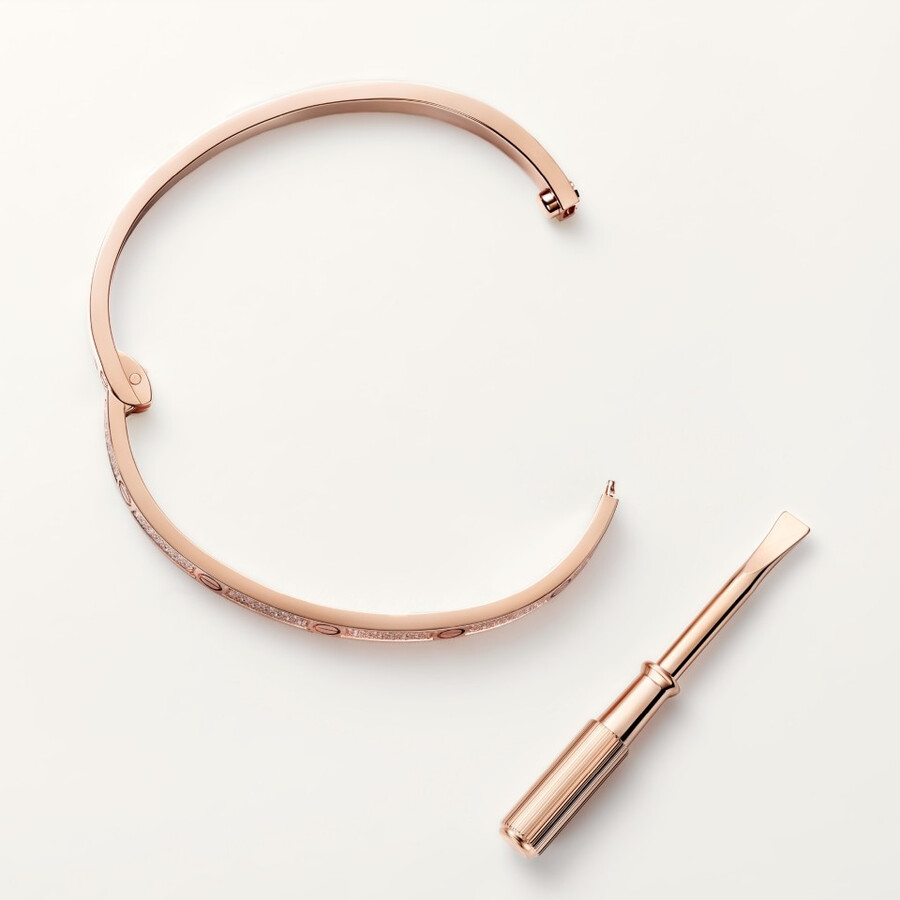 love-armband kleines modell mit strasssteinen besetzt