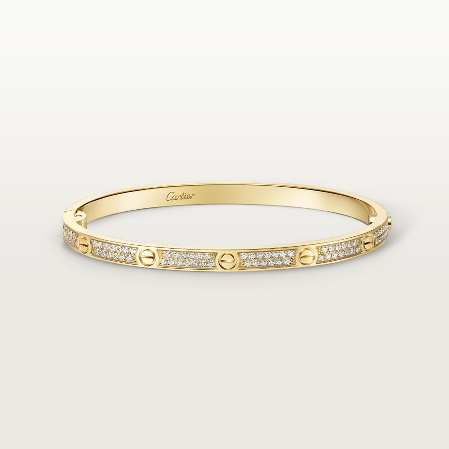 love-armband kleines modell mit strasssteinen besetzt