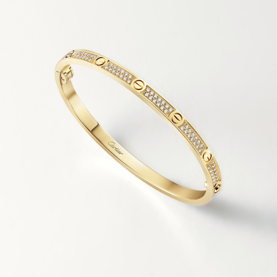love-armband kleines modell mit strasssteinen besetzt