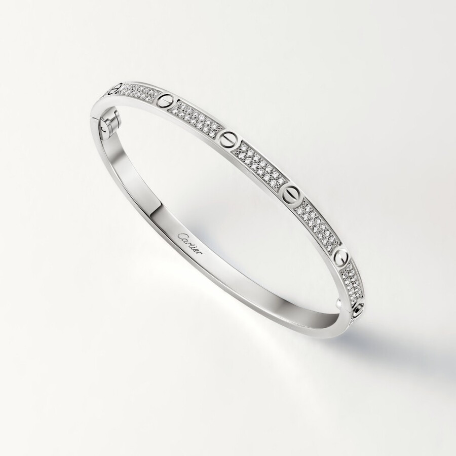 love-armband kleines modell mit strasssteinen besetzt