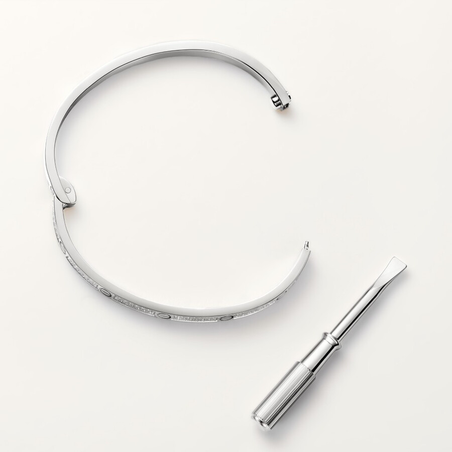 love-armband kleines modell mit strasssteinen besetzt
