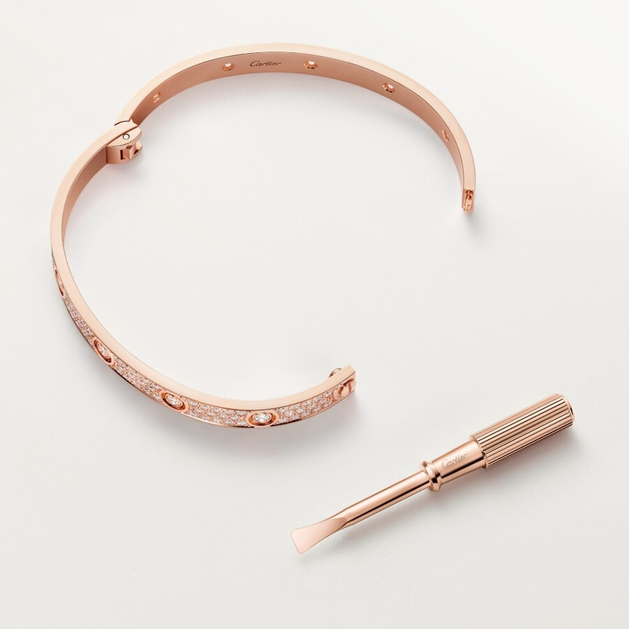 love-armband klassisches modell mit pavé-fassung 10 diamanten